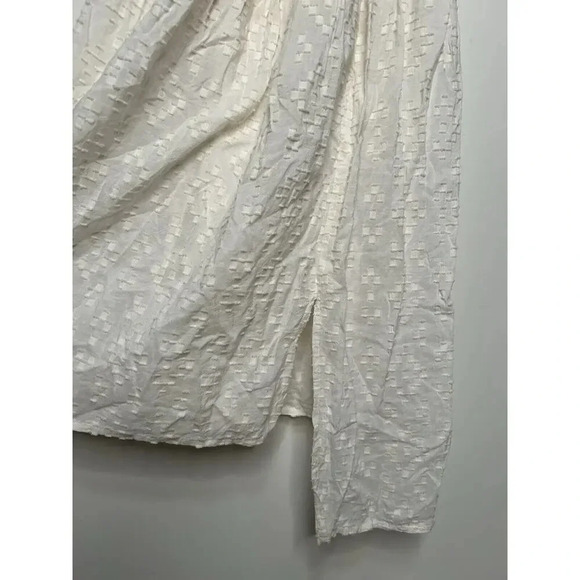Apiece Apart Dress Womens 4 Sofie Cream Textured Midi Peasant Boho Lightweight - Picture 9 of 14